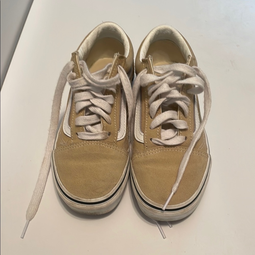 Vans Old Skool White Tan Shoes